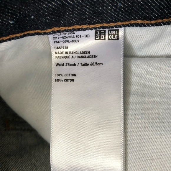 Uniqlo Indigo Tapered Ankle Jeans Size 27 - Picture 8 of 11